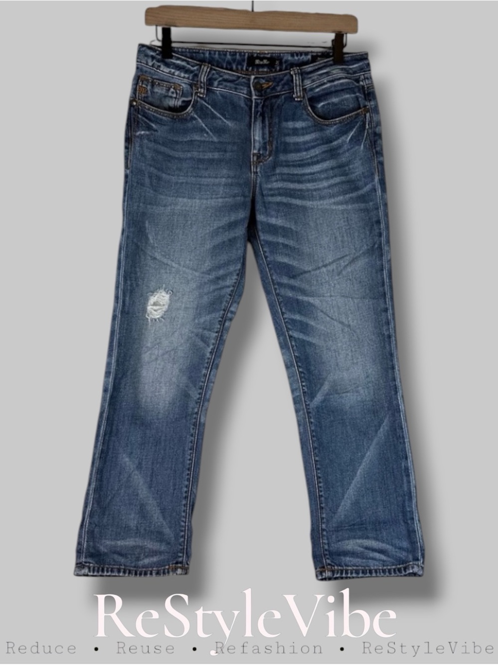 MISS ME Women’s Size 26 Denim Jeans Ankle Crop Style High Rise Fit Signature